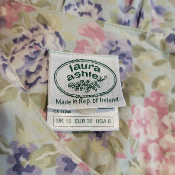 Laura Ashley Floral Dress W Pockets Size 8 - Picture 5 of 6